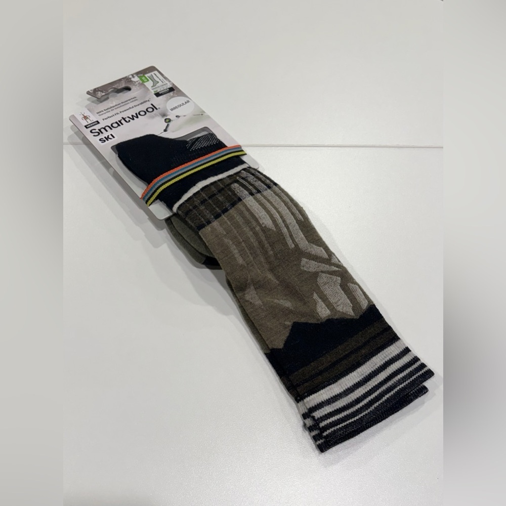 SmartWool Men's Medium Ski Targeted Cushion Summit Shot Socks Green Black NWT